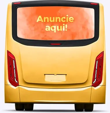 Exemplo de aplicação publicitária em ônibus