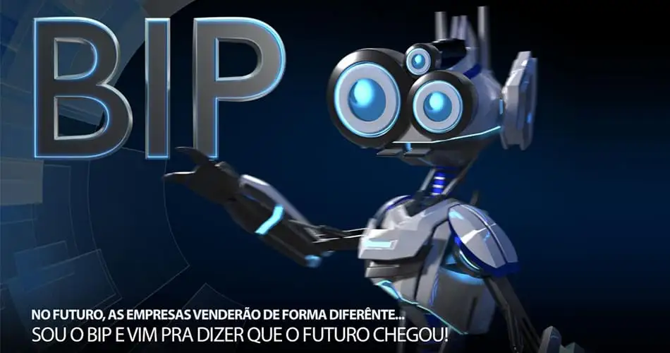 BIP, o mascote de marca da Boa Imagem, agência de marketing em Brasília