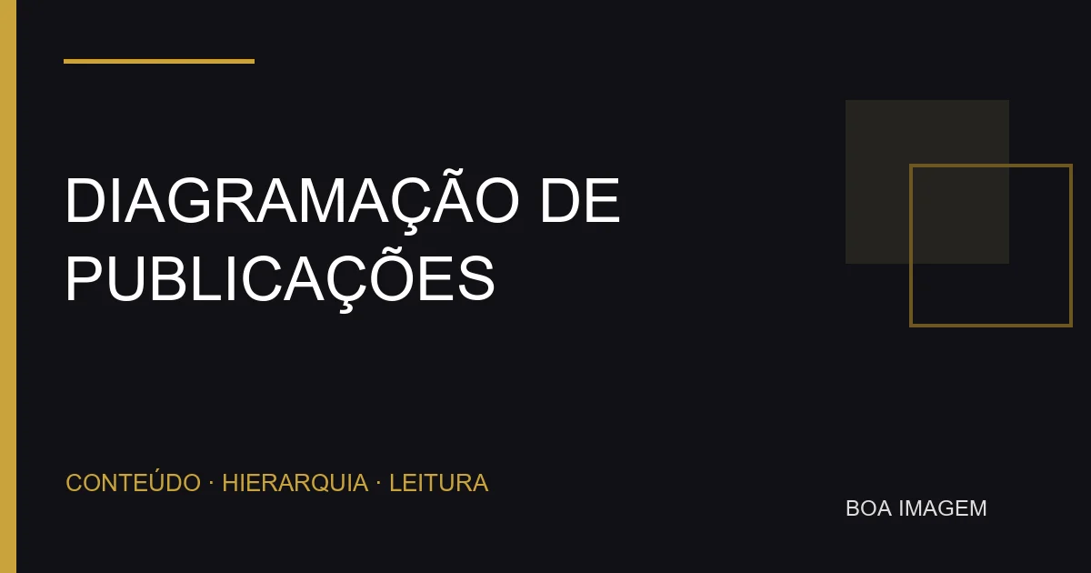 Composição editorial de páginas e elementos de uma publicação