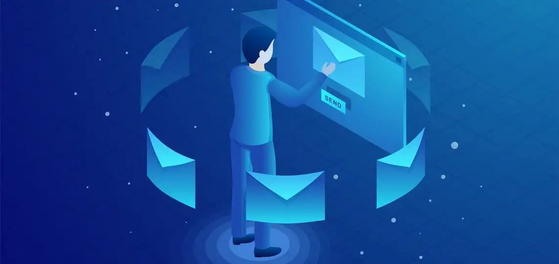 Ilustração comparando a diferença entre automação de marketing e e-mail marketing em uma estratégia digital