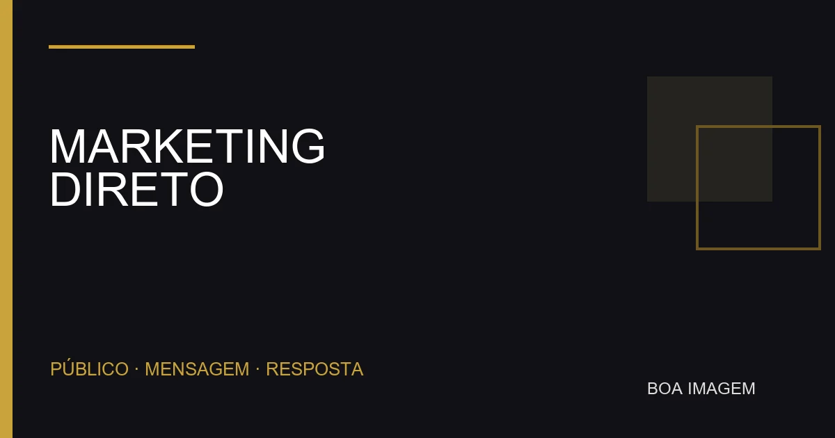 Composição editorial de canais e mensagens de marketing direto